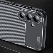 Husa de protectie pentru  Samsung Galaxy A56 Auto Focus Slim, Anti-Scratch, cu fibra de carbon si protectie lentile - Negru denim