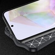 Husa de protectie pentru  Samsung Galaxy A56 Auto Focus Slim, Anti-Scratch, cu fibra de carbon si protectie lentile - Negru denim