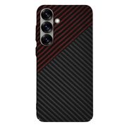 Husa pentru  Samsung Galaxy S25+ CarbonFiber UltraSlim, Lightweight, Rosu inchis