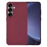 Husa pentru  Samsung Galaxy S25+ CarbonFiber UltraSlim, Lightweight, Rosu