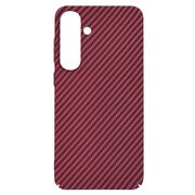 Husa pentru  Samsung Galaxy S25+ CarbonFiber UltraSlim, Lightweight, Rosu