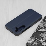 Husa pentru  Samsung Galaxy S25+ tip carte, Smart View, Albastru
