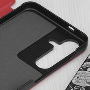 Husa pentru  Samsung Galaxy S25+ tip carte, Smart View, Rosu