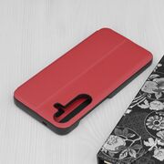 Husa pentru  Samsung Galaxy S25+ tip carte, Smart View, Rosu