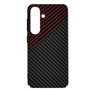 Husa pentru  Samsung Galaxy S25 CarbonFiber UltraSlim, Lightweight, Rosu inchis