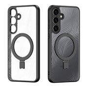 Husa pentru  Samsung Galaxy S25 compatibil Magsafe Flowing Lines Comfort Grip kickstand - transparent
