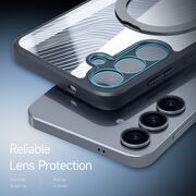 Husa pentru  Samsung Galaxy S25 compatibil Magsafe Flowing Lines Comfort Grip kickstand - transparent