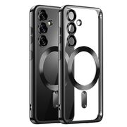 Husa pentru  Samsung Galaxy S25 cu MagSafe si protectie pentru lentile anti-shock 1.5 mm transparent - Negru