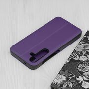 Husa pentru  Samsung Galaxy S25 tip carte, Smart View, Mov