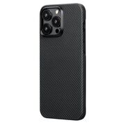 Husa pentru  iPhone 15 Pro Max compatibila MagSafe High Grade Aramid Fiber Series - negru royal