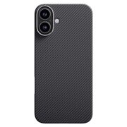 Husa pentru  iPhone 16 Plus compatibila MagSafe High Grade Aramid Fiber Series - negru royal