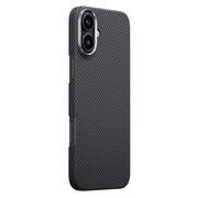 Husa pentru  iPhone 16 compatibila MagSafe High Grade Aramid Fiber Series - negru royal