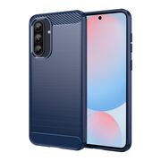Husa pentru Samsung Galaxy A56 Carbon Liquid Silicone, Albastru inchis