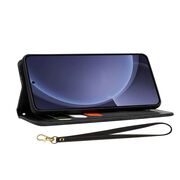 Husa tip carte pentru  Samsung Galaxy S25+, functie stand si port carduri, Negru