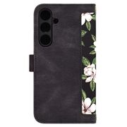 Husa tip carte pentru  Samsung Galaxy S25+, functie stand si port carduri, Negru