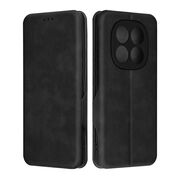Husa tip carte pentru Xiaomi Redmi Note 14 Pro 5G Smart Wallet fata - spate protectie 360 - Negru