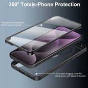 Pachet 360: Husa cu folie integrata pentru  Oppo Reno 12F, 12FS Cover360 fata / spate - Negru