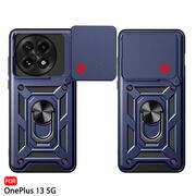 Husa pentru  OnePlus 13 Ring Armor Kickstand Tough Rugged Cover cu protectie camera, Albastru