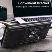 Husa pentru  Xiaomi 15 Ring Armor Kickstand Tough Rugged Cover cu protectie camera, Negru