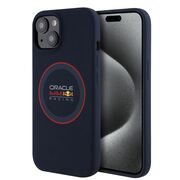 Husa premium pentru  iPhone 15 compatibila MagSafe Red Bull Racing - Albastru