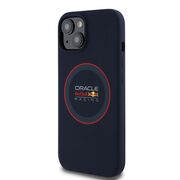 Husa premium pentru  iPhone 15 compatibila MagSafe Red Bull Racing - Albastru