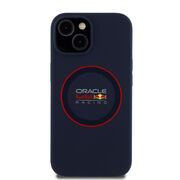 Husa premium pentru  iPhone 15 compatibila MagSafe Red Bull Racing - Albastru