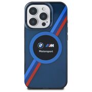 Husa premium pentru  iPhone 16 Pro Max compatibila MagSafe BMW Signature - Albastru