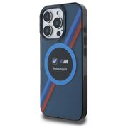 Husa premium pentru  iPhone 16 Pro Max compatibila MagSafe BMW Signature - Albastru