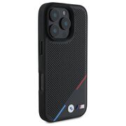 Husa premium pentru  iPhone 16 Pro Max compatibila MagSafe BMW Signature - Negru electric