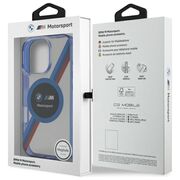 Husa premium pentru  iPhone 16 Pro Max compatibila MagSafe BMW Signature - Transparent
