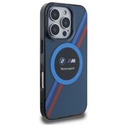 Husa premium pentru  iPhone 16 Pro compatibila MagSafe BMW Signature - Albastru