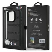 Husa premium pentru  iPhone 16 Pro compatibila MagSafe BMW Signature - Negru denim
