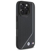 Husa premium pentru  iPhone 16 Pro compatibila MagSafe BMW Signature - Negru royal