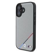 Husa premium pentru  iPhone 16 compatibila MagSafe BMW Signature - Gri