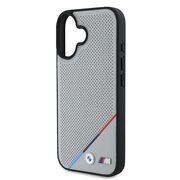 Husa premium pentru  iPhone 16 compatibila MagSafe BMW Signature - Gri