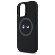 Husa premium pentru  iPhone 16 compatibila MagSafe BMW Signature - Negru