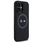 Husa premium pentru  iPhone 16 compatibila MagSafe BMW Signature - Negru