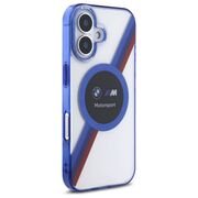 Husa premium pentru  iPhone 16 compatibila MagSafe BMW Signature - Transparent