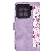 Husa tip carte pentru  Xiaomi 15, functie stand si port carduri, Mov