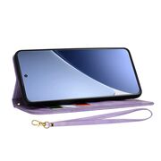 Husa tip carte pentru  Xiaomi 15 Pro, functie stand si port carduri, Mov