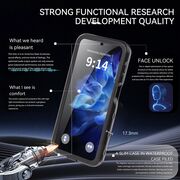 Pachet 360: Husa cu folie integrata pentru  Samsung Galaxy A16 ShockProof Dust-Water Proof Full Body, negru - transparent