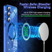 Husa pentru Samsung Galaxy A16 cu MagSafe Sparkle Glare Detachable Layer, cu protectie lentile - albastru deschis