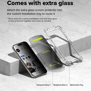 [Pachet 2x] Folie sticla iPhone 16 Pro Ringke Easy Slide Tempered Glass, privacy