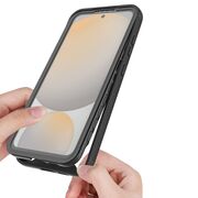 Pachet 360: Husa cu folie integrata pentru Samsung Galaxy S25 compatibila MagSafe fata-spate Defense360 - negru