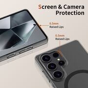 Husa pentru Samsung Galaxy S25 Ultra compatibila MagSafe Ultra-slim, Ghost Series, frosted - negru