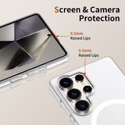 Husa pentru Samsung Galaxy S25 Ultra compatibila MagSafe Ultra-slim, Ghost Series, frosted - ice