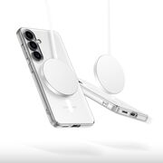 Husa pentru Samsung Galaxy S25 compatibila MagSafe Ultra-slim, Ghost Series, frosted - ice