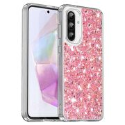Husa pentru  Samsung Galaxy A36 cu sclipici Liquid Crystal Glitter, Roz