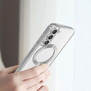 Husa pentru  Samsung Galaxy A56 cu MagSafe si protectie pentru lentile anti-shock 1.5 mm transparent - Auriu
