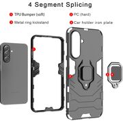 Husa pentru  Samsung Galaxy A36 cu inel Ring Armor Kickstand Tough, Negru